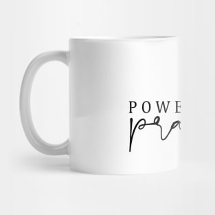 Powered By Prayer Motivational Faith Inspired Religious Mug